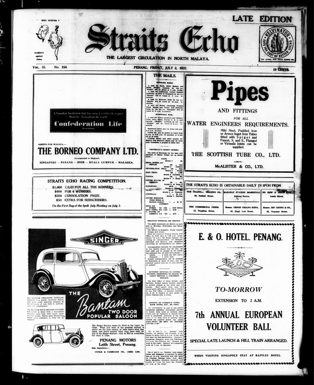 Miniature of Straits Echo 02 July 1937