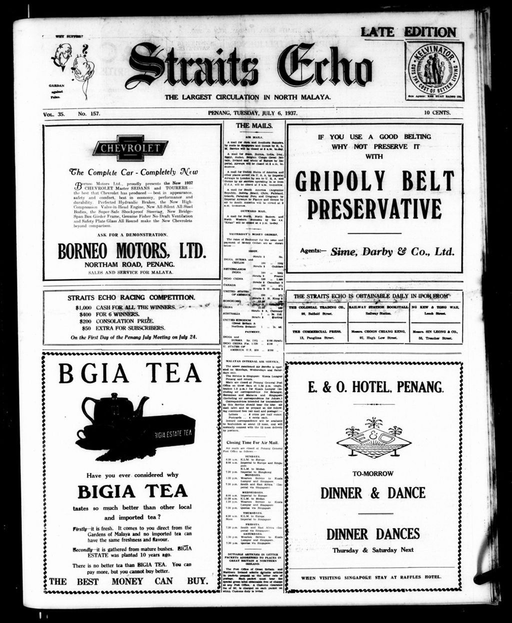 Miniature of Straits Echo 06 July 1937