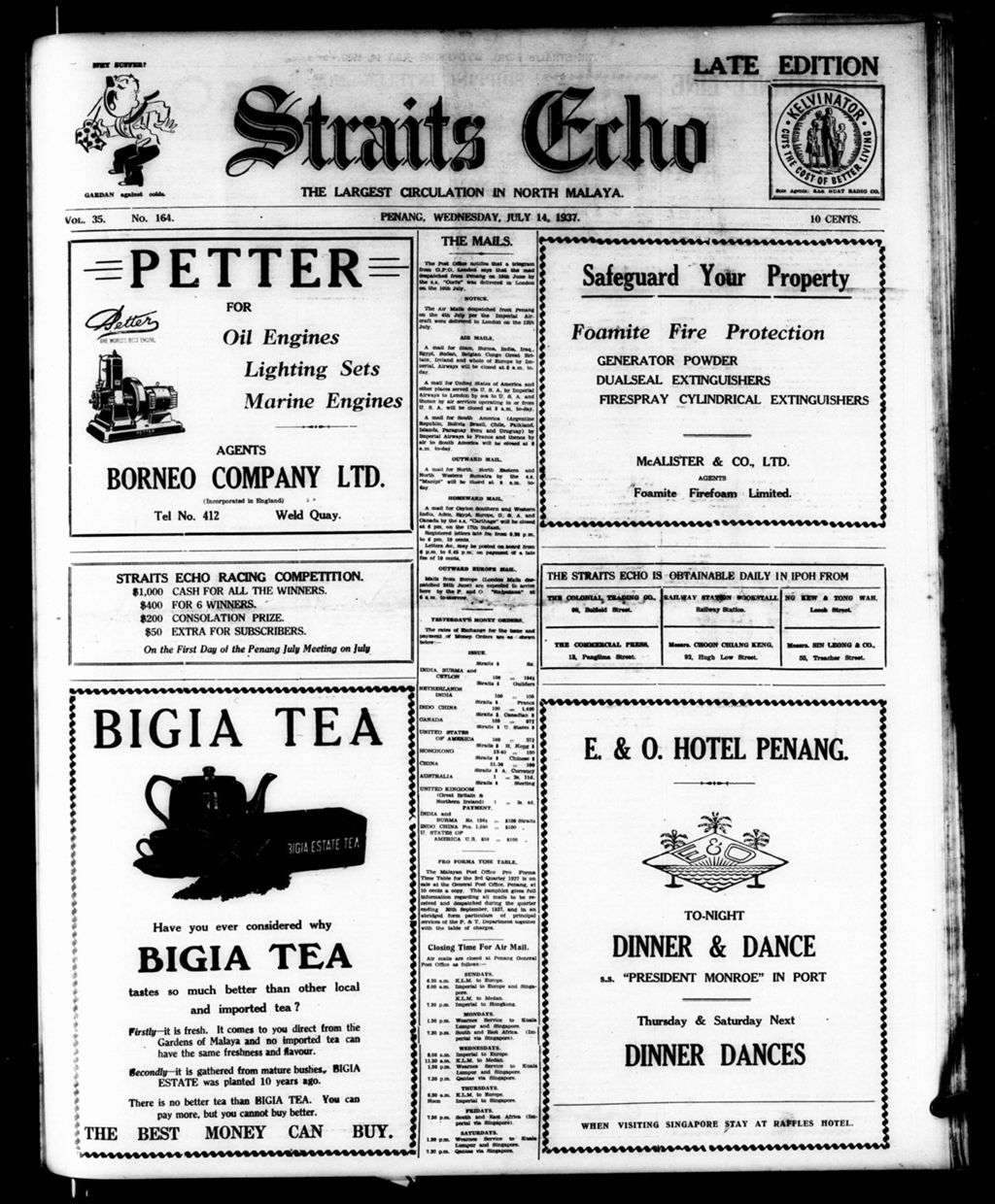 Miniature of Straits Echo 14 July 1937