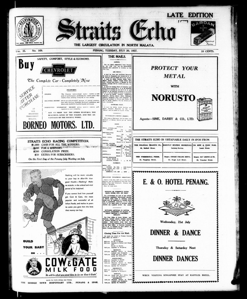 Miniature of Straits Echo 20 July 1937