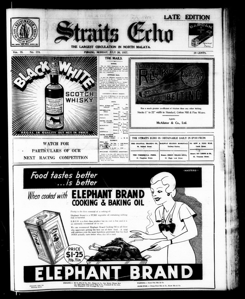 Miniature of Straits Echo 26 July 1937