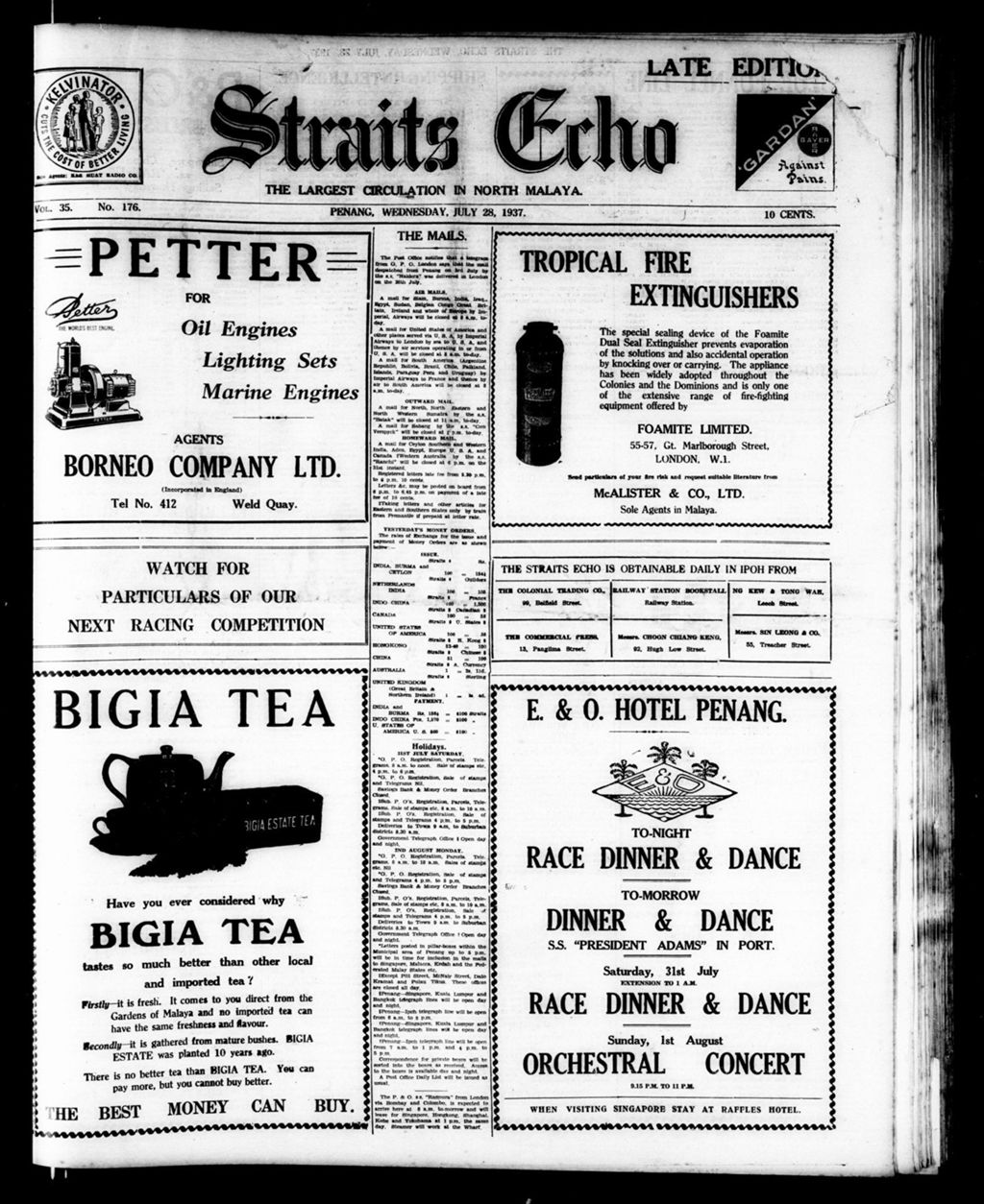 Miniature of Straits Echo 28 July 1937