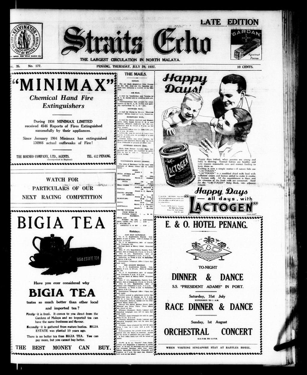 Miniature of Straits Echo 29 July 1937