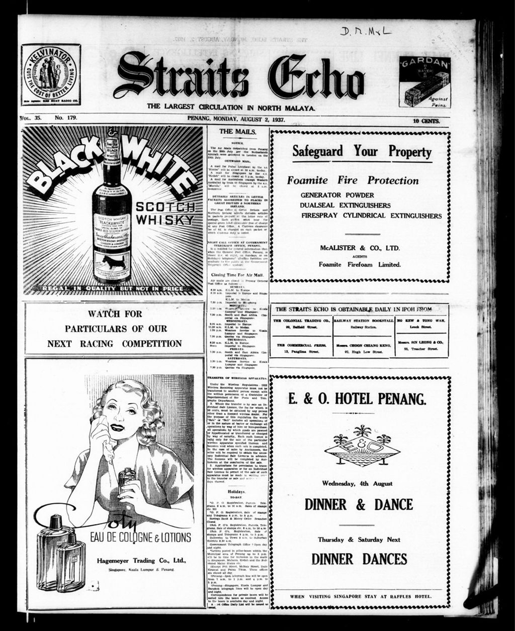 Miniature of Straits Echo 02 August 1937