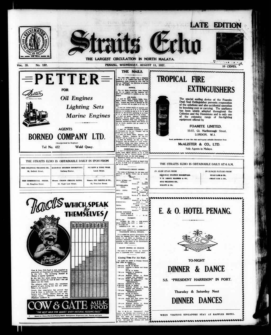 Miniature of Straits Echo 11 August 1937