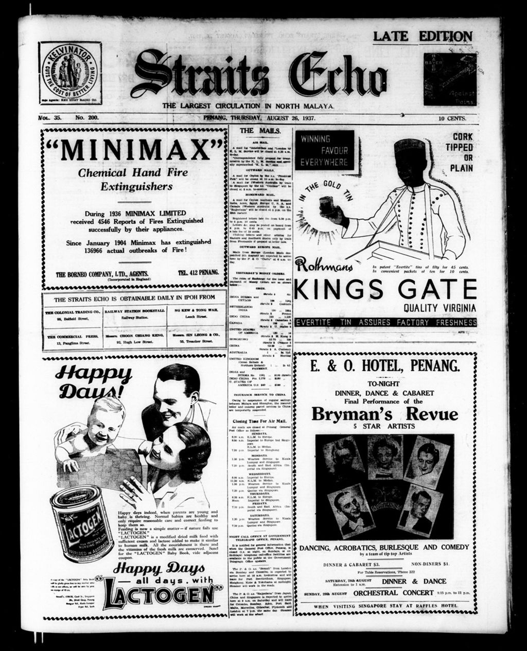 Miniature of Straits Echo 26 August 1937