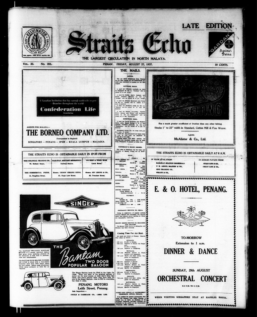 Miniature of Straits Echo 27 August 1937