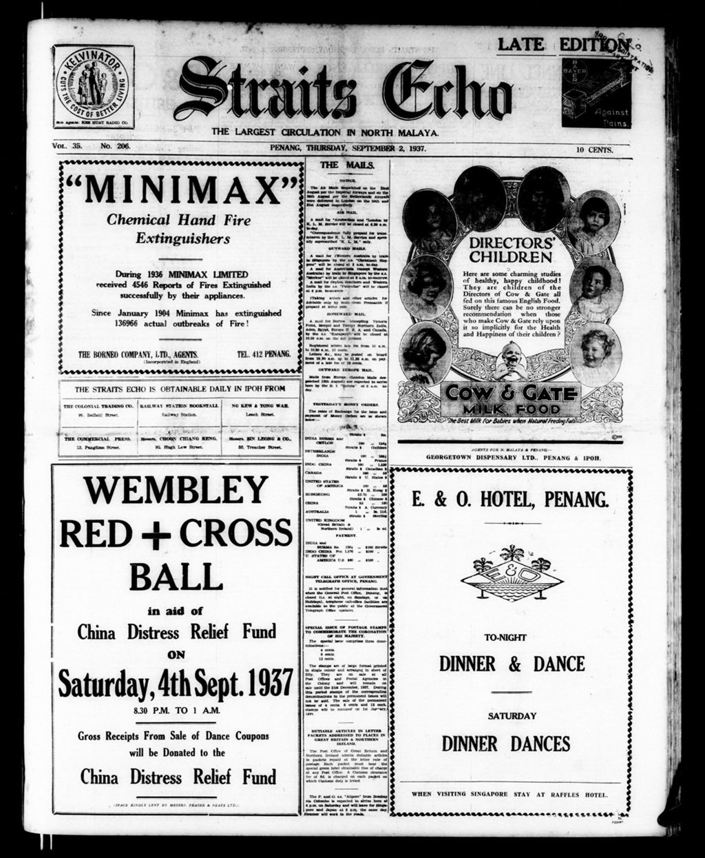 Miniature of Straits Echo 02 September 1937