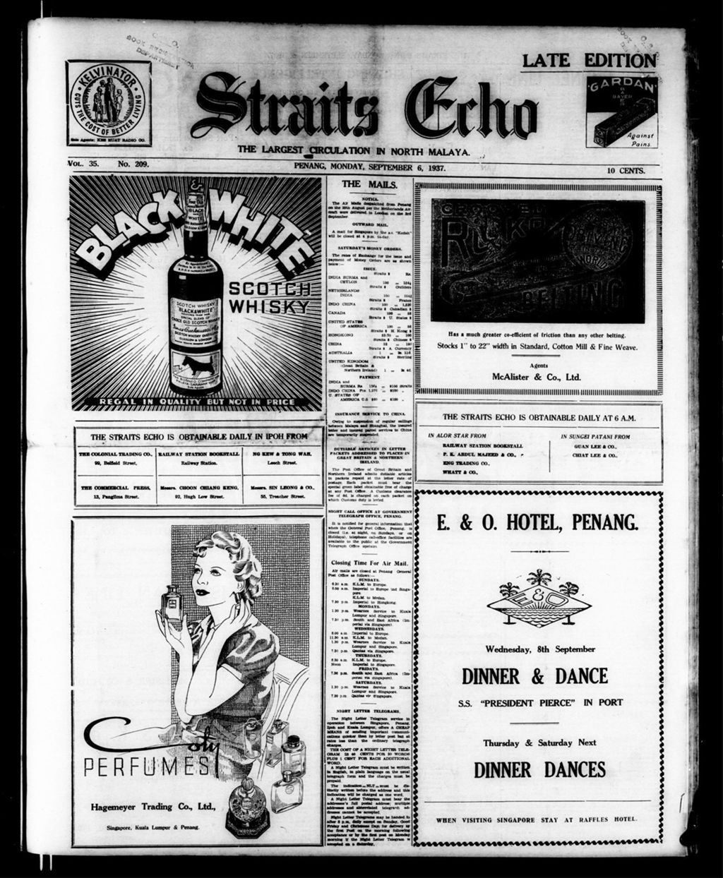 Miniature of Straits Echo 06 September 1937