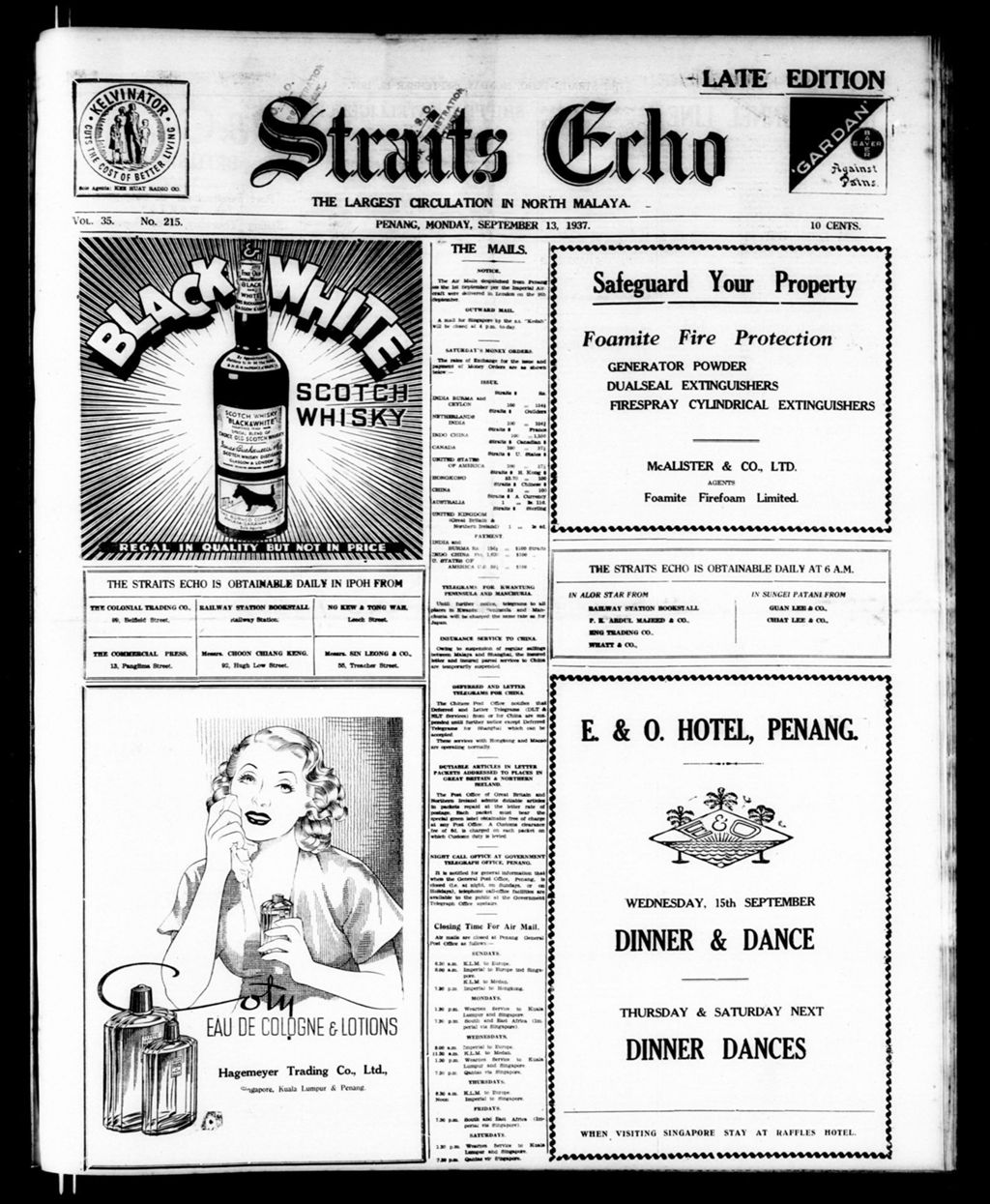 Miniature of Straits Echo 13 September 1937