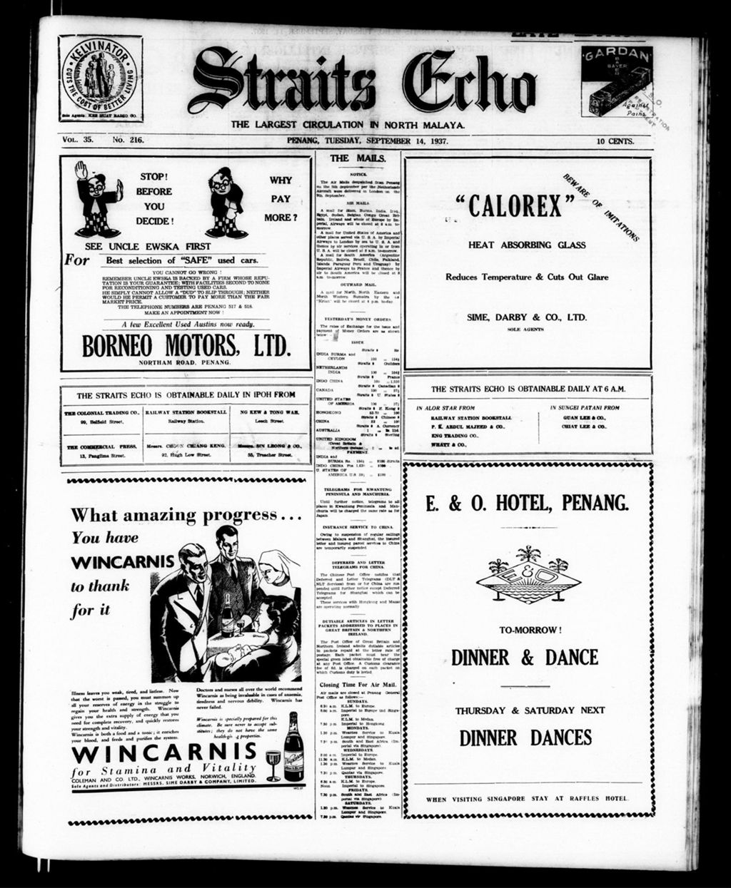 Miniature of Straits Echo 14 September 1937