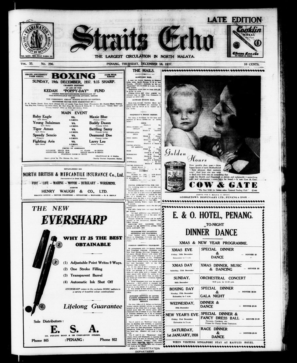 Miniature of Straits Echo 16 December 1937