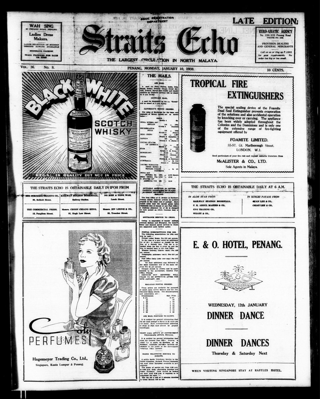 Miniature of Straits Echo 10 January 1938