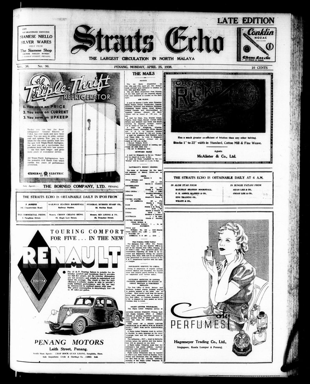 Miniature of Straits Echo 25 April 1938