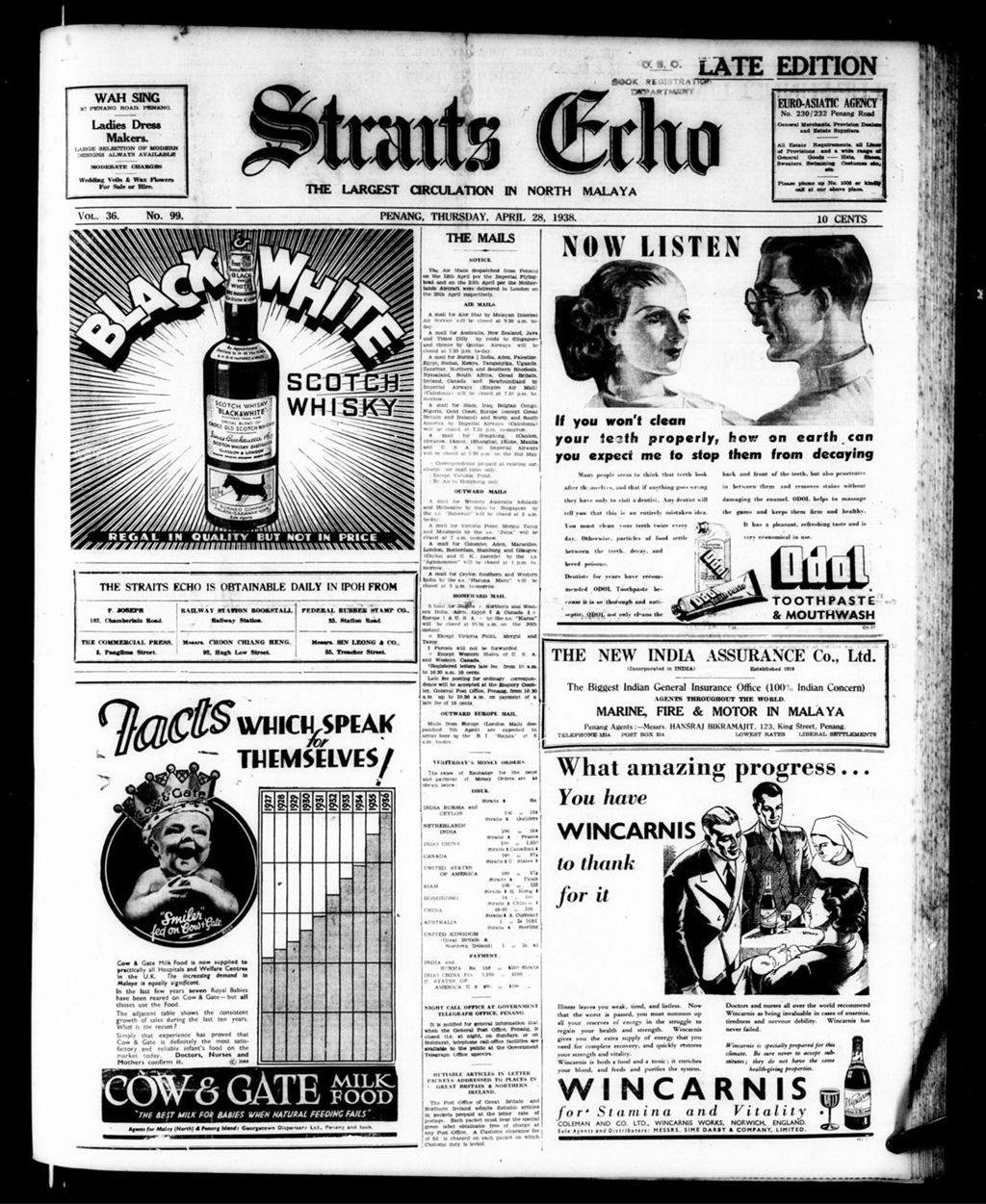 Miniature of Straits Echo 28 April 1938