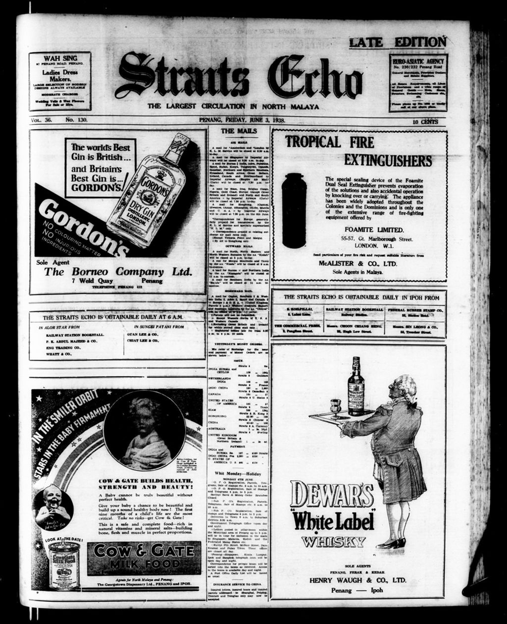 Miniature of Straits Echo 03 June 1938