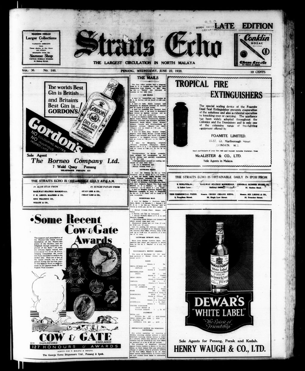 Miniature of Straits Echo 22 June 1938