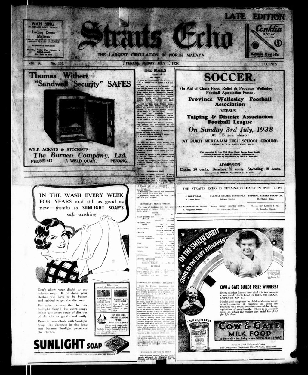 Miniature of Straits Echo 01 July 1938