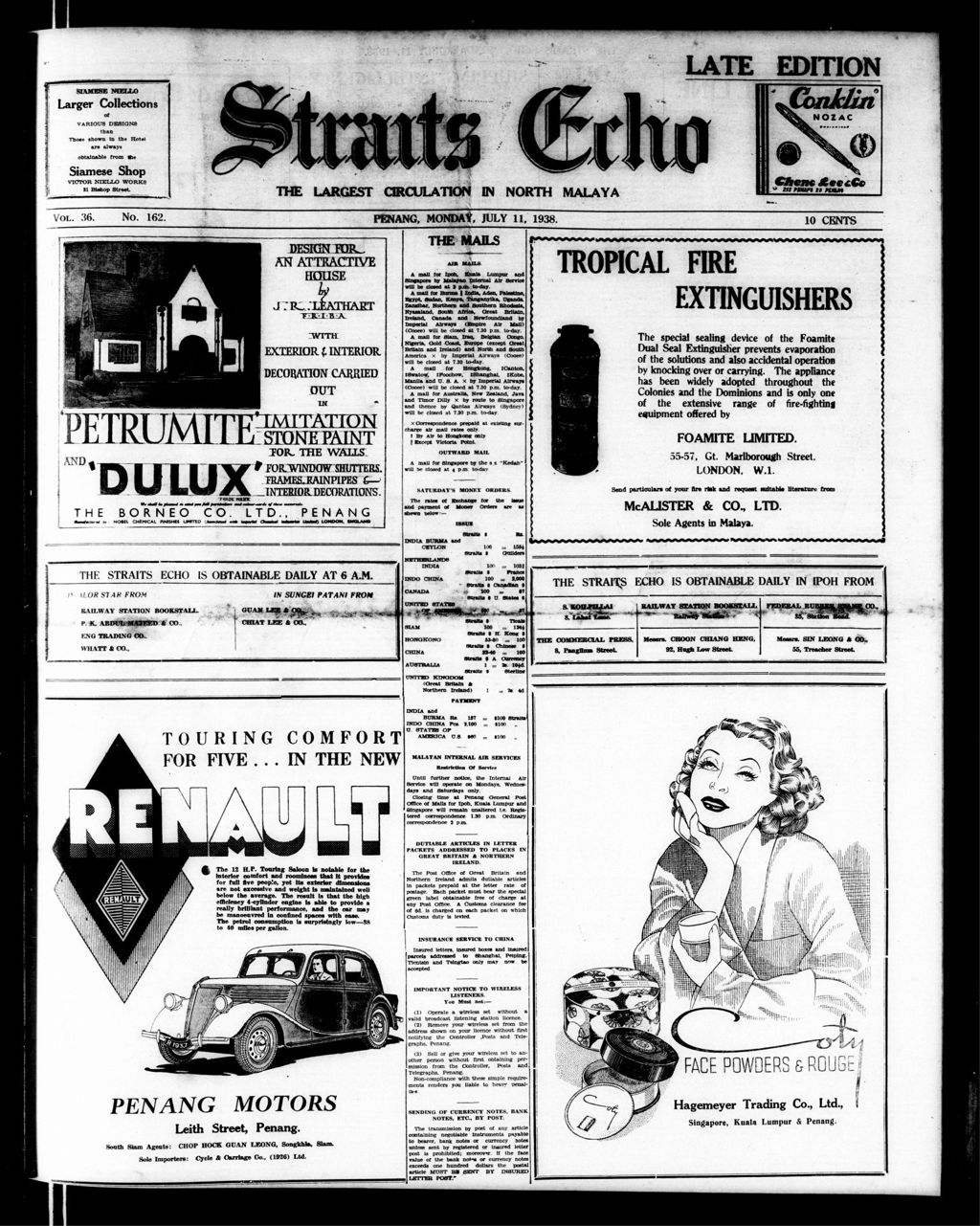 Miniature of Straits Echo 11 July 1938