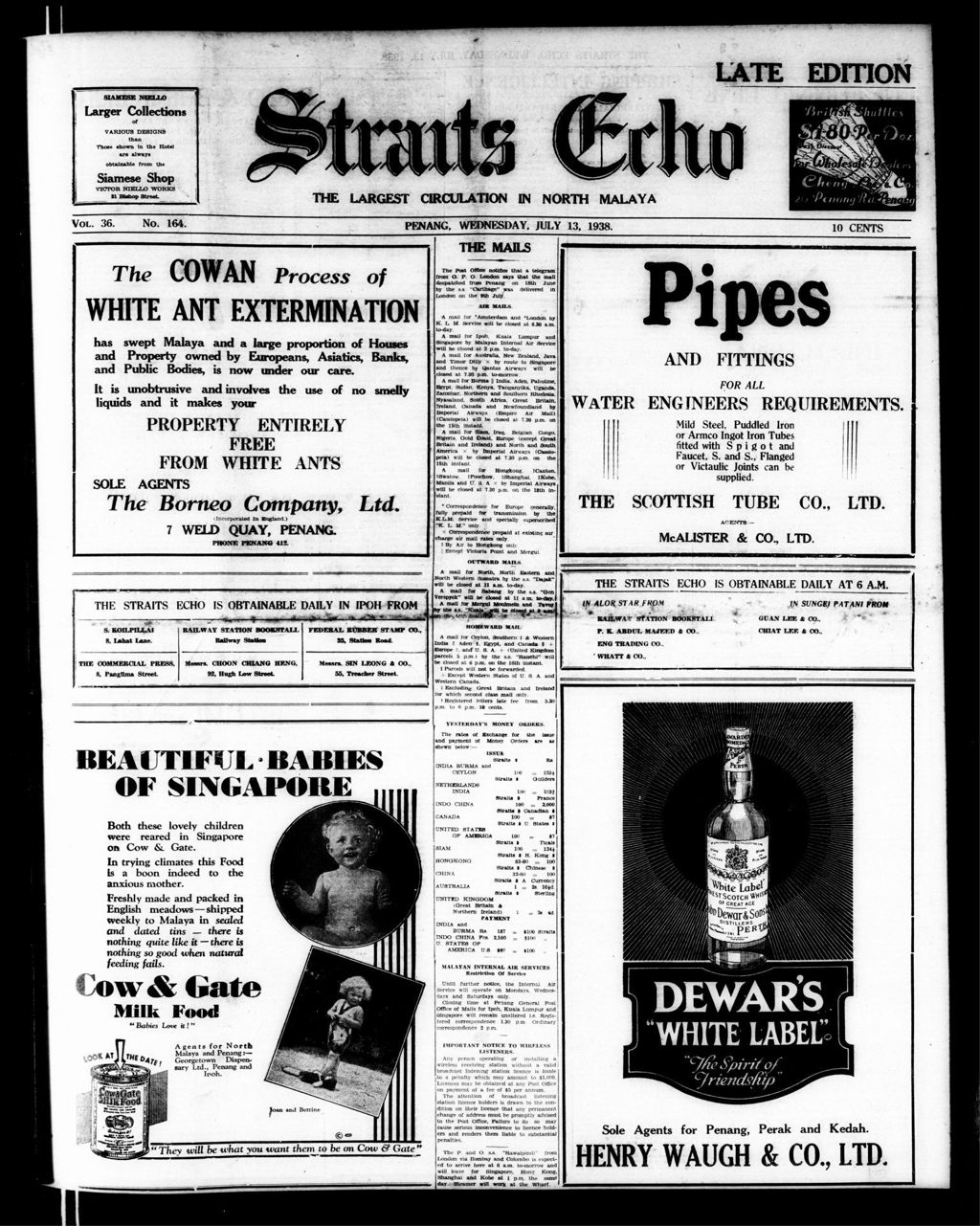 Miniature of Straits Echo 13 July 1938