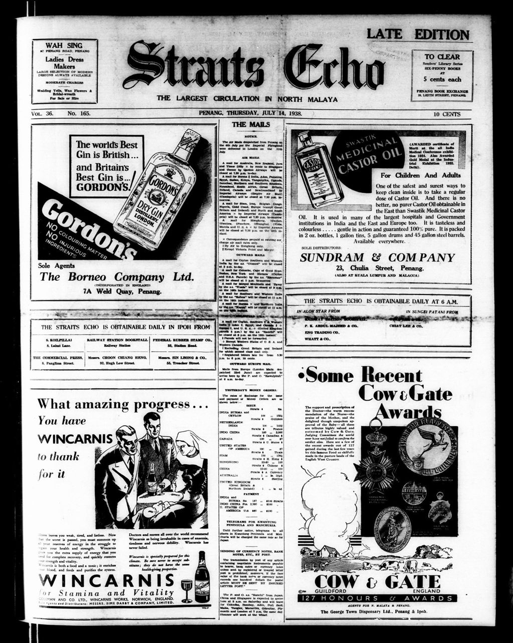 Miniature of Straits Echo 14 July 1938