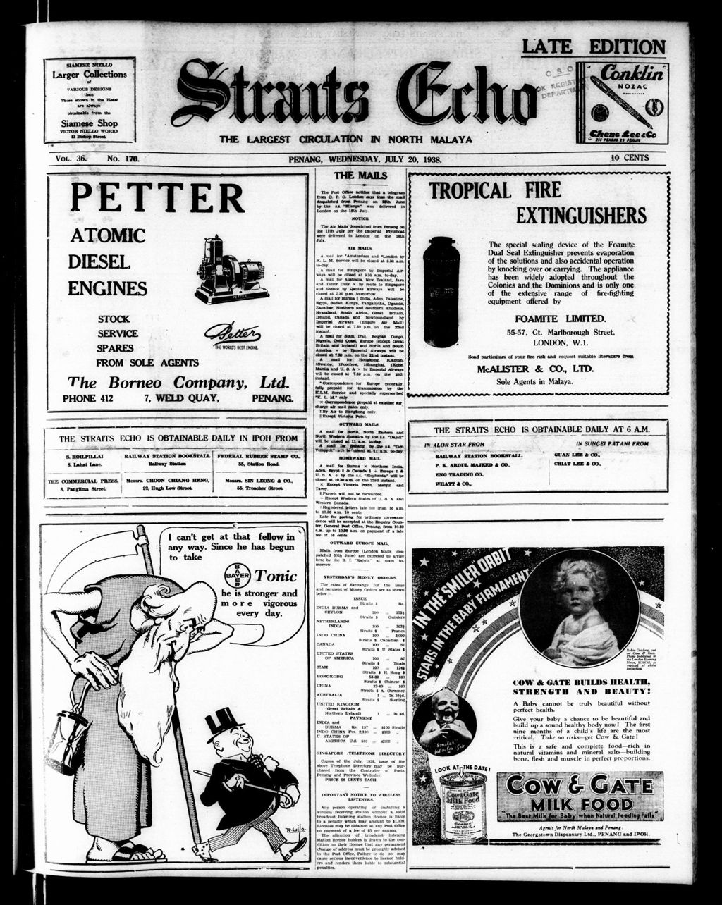 Miniature of Straits Echo 20 July 1938