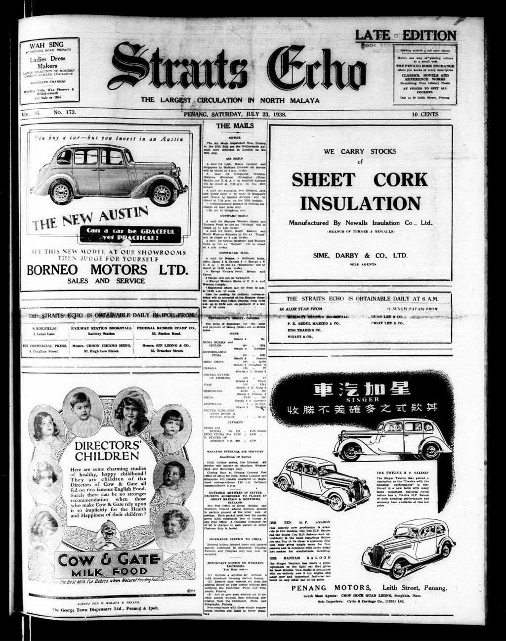 Miniature of Straits Echo 23 July 1938