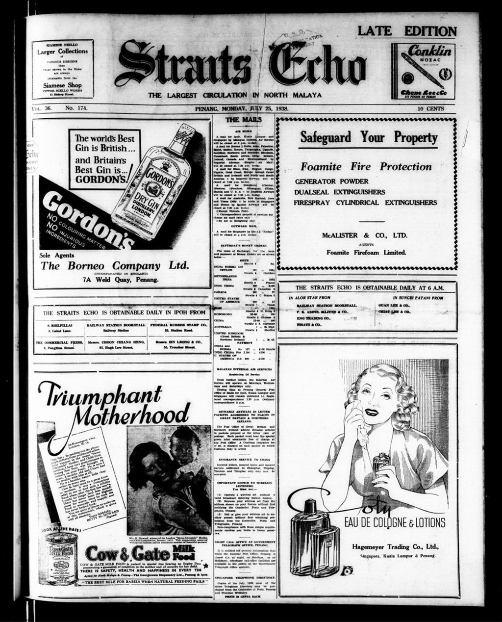 Miniature of Straits Echo 25 July 1938