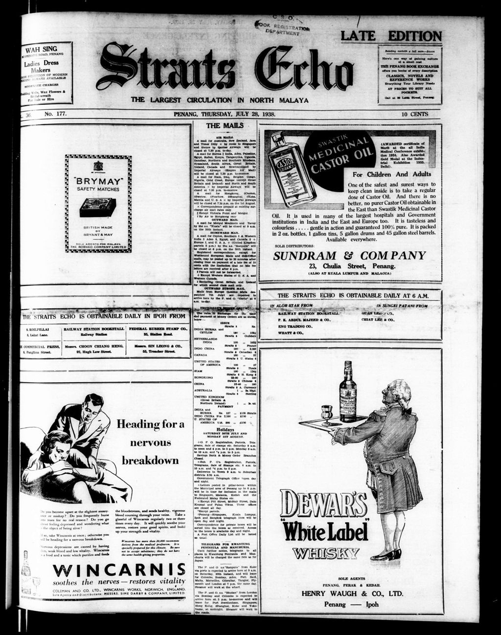 Miniature of Straits Echo 28 July 1938