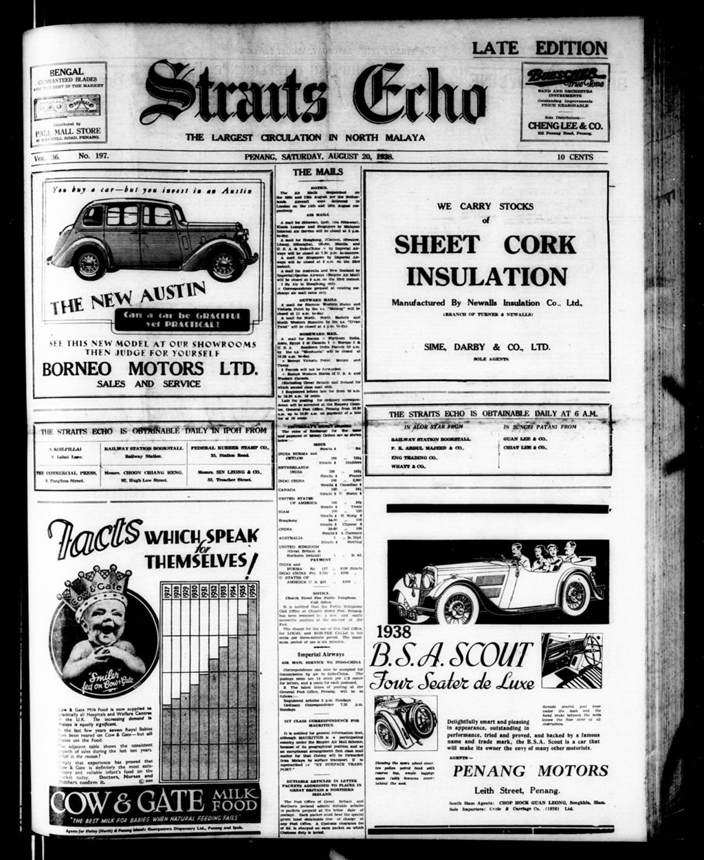 Miniature of Straits Echo 20 August 1938