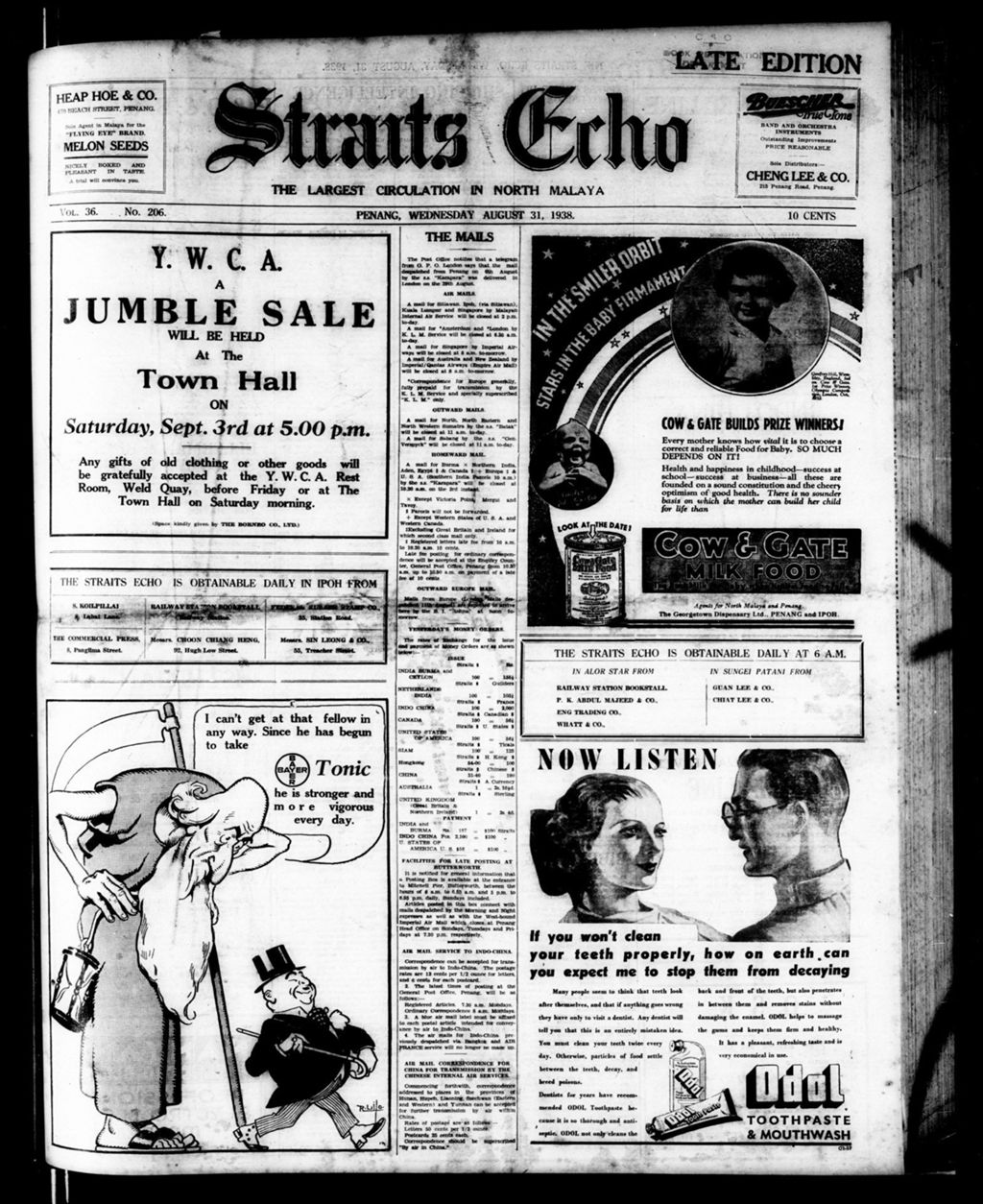 Miniature of Straits Echo 31 August 1938