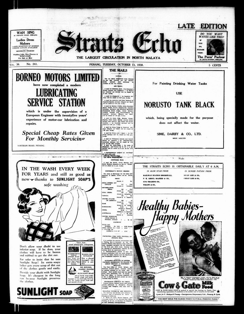 Miniature of Straits Echo 11 October 1938