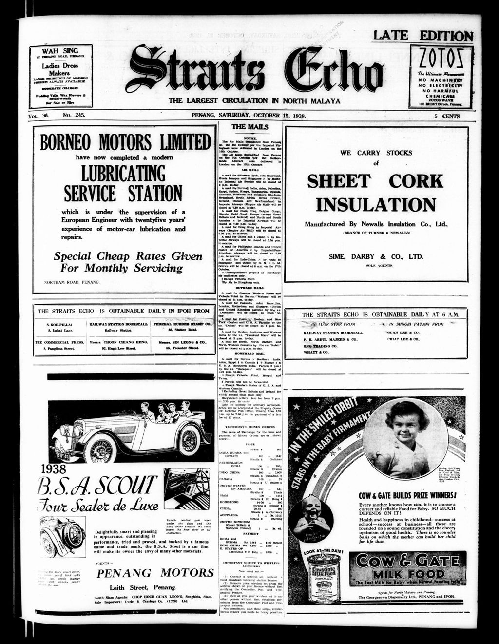 Miniature of Straits Echo 15 October 1938